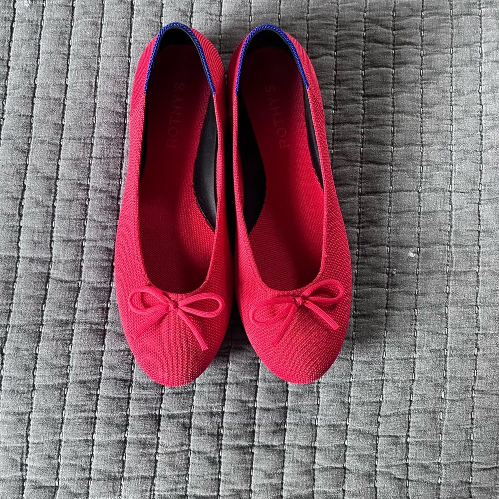 Rothy's Red Ballet Flats size 7